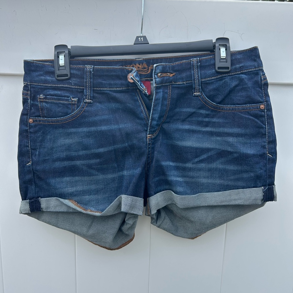Arizona Jean Company Blue Denim Shorts with Cuffed Hems